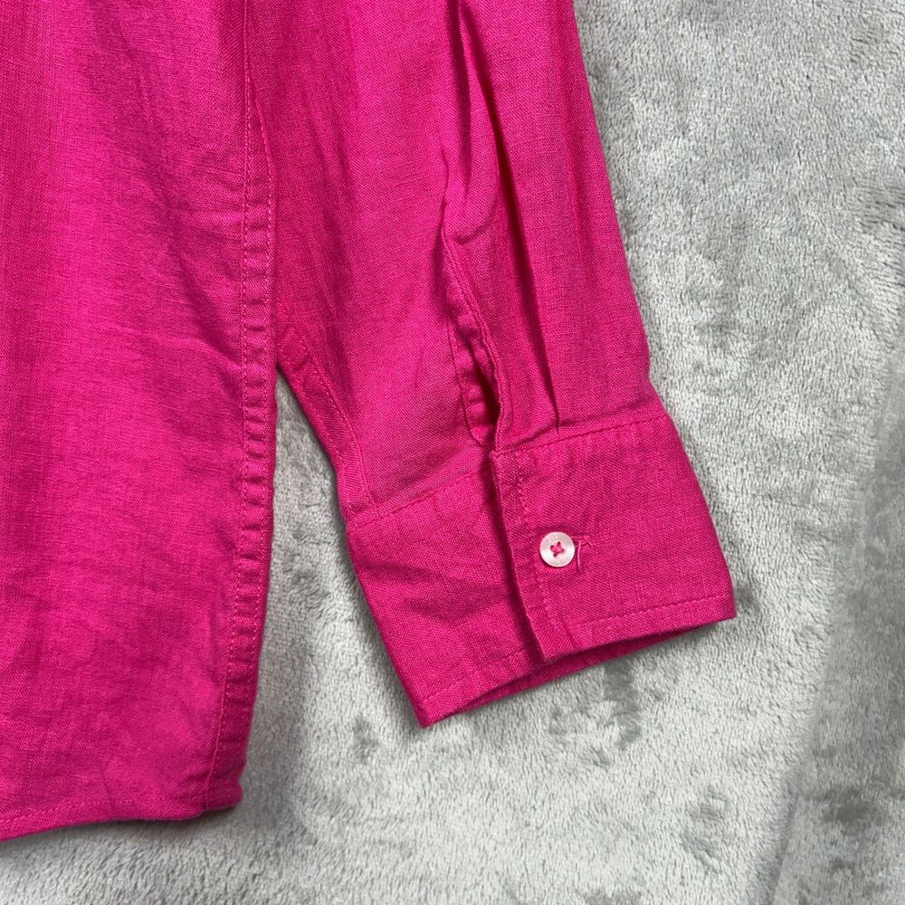 GAP Linen/Rayon Button-Down XL Beetroot Blouse NWT - Curated By Rua'h Kibriya - Picture 5 of 8